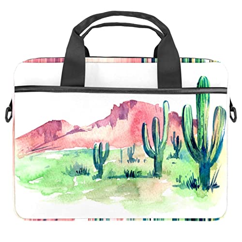Sacoche ordinateur 13-14 pouces violette cactus pour le bureau et les cafés