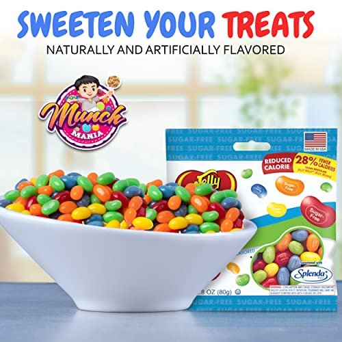 Jelly Belly Sour Sugar Free Jelly Beans, Sugar Free Candy In Assorted Fruit Sour Flavors, 2.8 Oz. Low Carb Candy, Pack Of 2 - Sugarless - Gluten Free Candy - Fat Free - Dairy Free - Diabetic Candy #TOP1