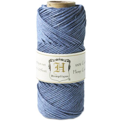 Hemptique Hemp Cord Spool 20lb 205'-Dusty Blue4