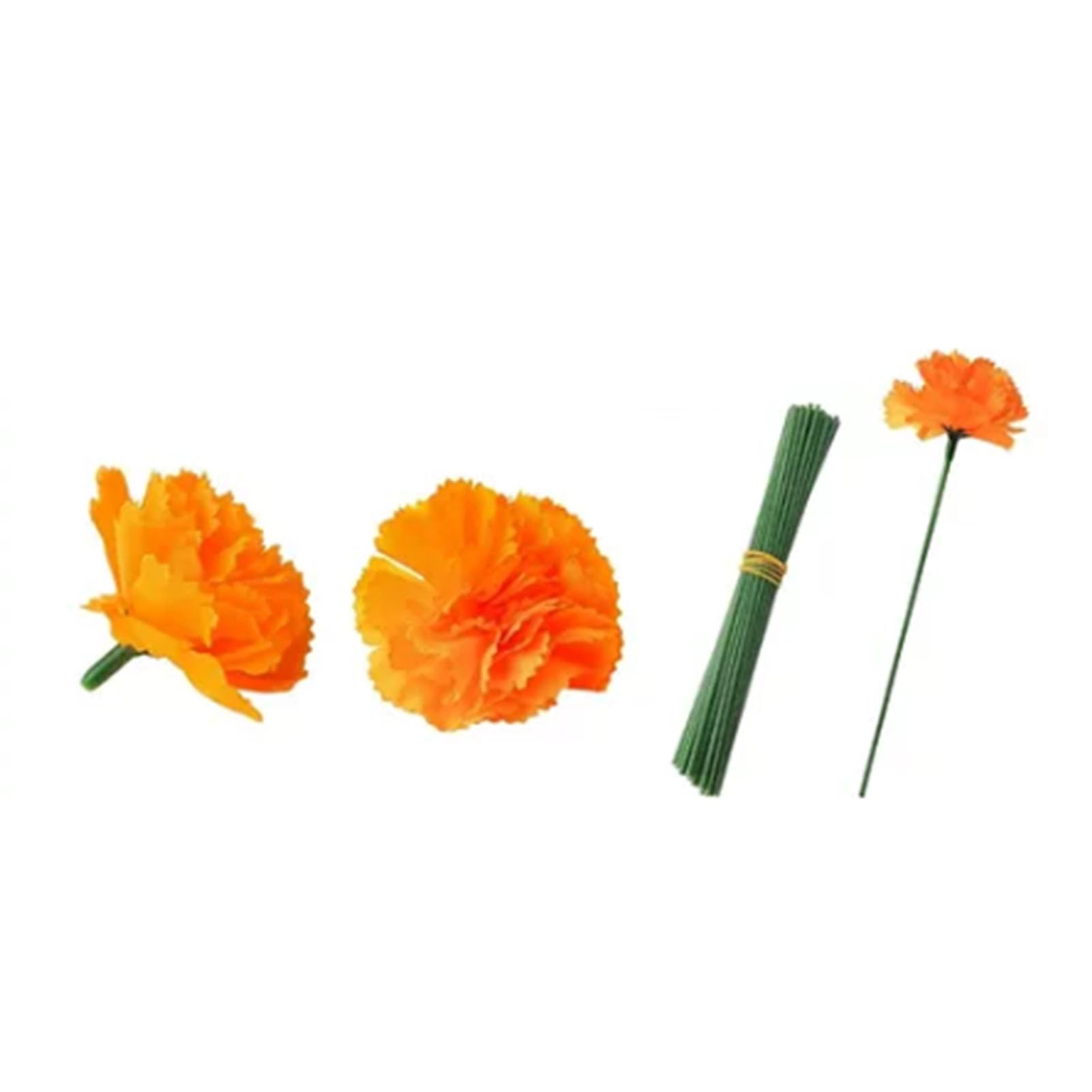 Arrangement floral DIY réussi avec oeillets artificiels en soie 9 cm