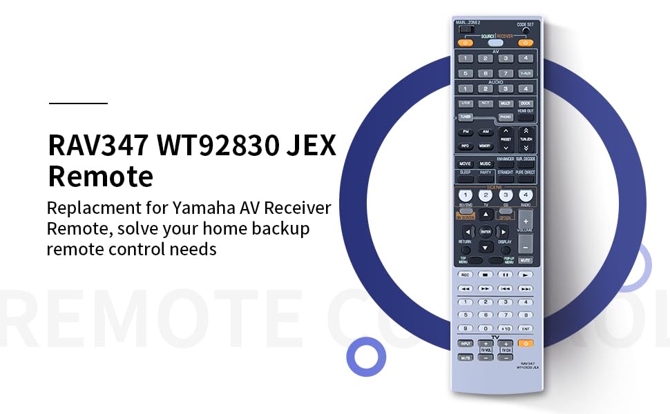 Amazon | CLVIZCXOM RAV347 交換用リモコン for Yamaha ヤマハ