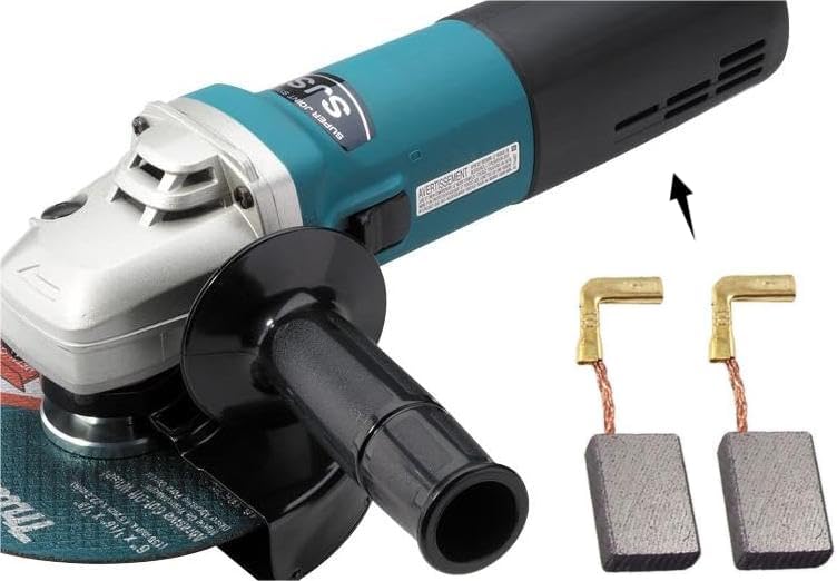Carbon Brushes (4-Pack) Genuine Replacement for Makita Angle Grinder 9565CV 9560CV GD0600 9557 9554 9563CV 9566CV - Compatible with Models CB318 CB330 CB340 CB314 CB315