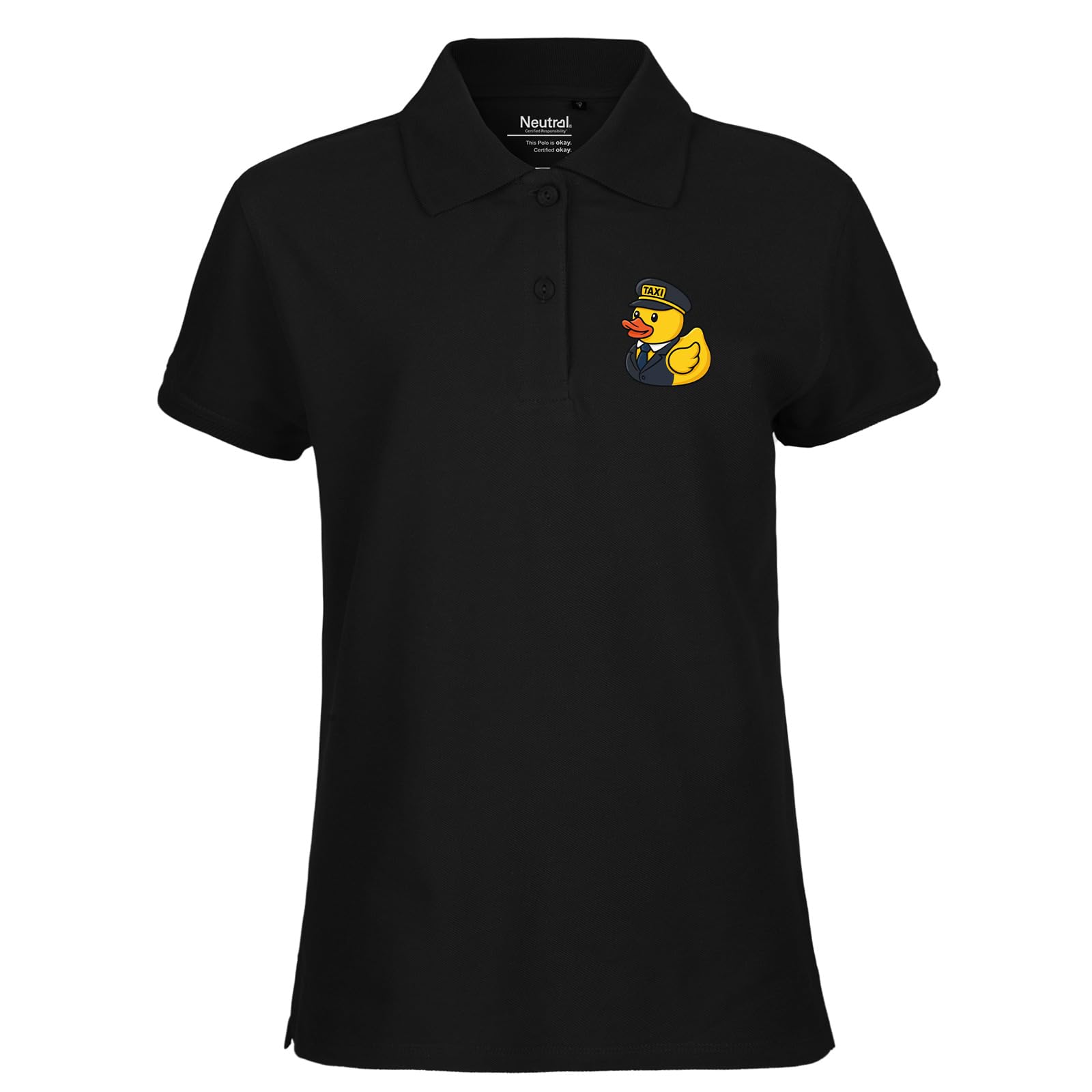 Huuraa Damen Polo Shirt Quietscheente Taxi-Fahrer Gummiente Geschenk