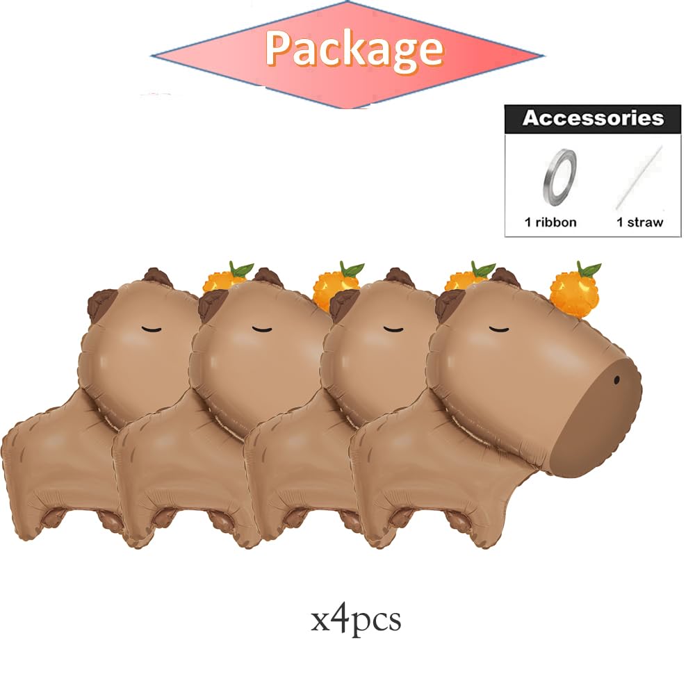 Capybara verjaardagsdecoraties, XXL capybara folieballon