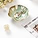 2PCS Lotus Leaf Shape Ring Holder Dish, Small Key Bowl, Ceramic Trinket Tray Jewelry Dish Organizing Necklace Earrings for Mom Friend Sister, All Jewelries Are NOT Included.White+Crystal Green.