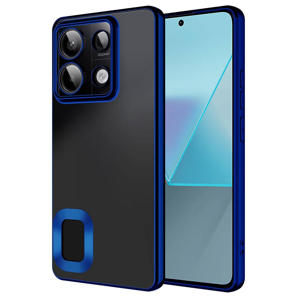 Zore Xiaomi ile uyumlu Redmi Note 13 Pro 5G Kılıf Kamera Korumalı Logo Gösteren Zore Omega Kapak Lacivert