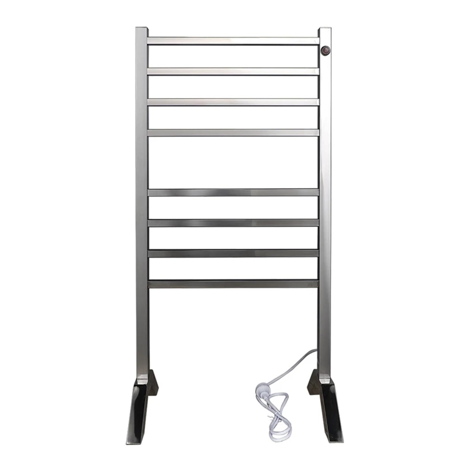 Portasciugamani elettrico da terra in acciaio inox 304 | Ripiano asciugatura asciugamani da bagno, acciaio lucidato(PURPLE,110V)