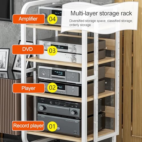Support audio et meuble multimédia AV à étagères ouvertes pour studio - 6