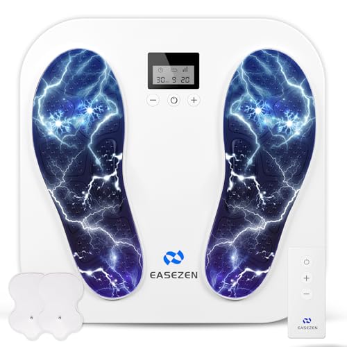 EaseZen Foot Massager, Rechargeable TENS EMS Foot Stimulator with 10 Modes 20 Intensities, Feet...