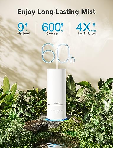 Image of GoveeLife 6L Top Fill Cool Mist Humidifier for Bedroom, Works with Alexa | Auto Mode, Adjustable Mist, Humidity Control, RGB Night Light, Sleep Mode