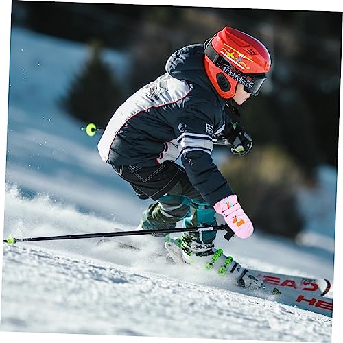 BESPORTBLE 2 Pares Luvas De Esqui Infantis Luvas De Esqui Snowboard Luvas De Esqui À Prova De Vento