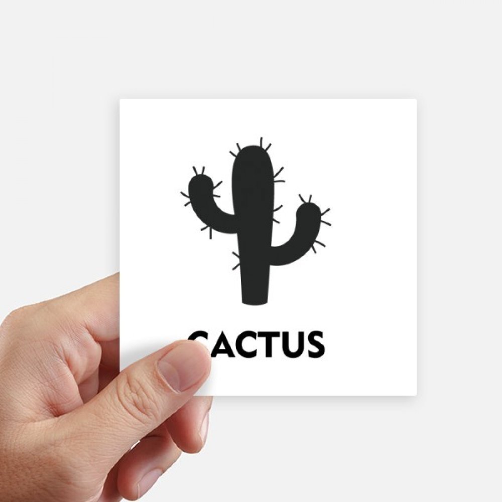 Sticker carré 10cm plante verte pour customiser valise et PC portable uni