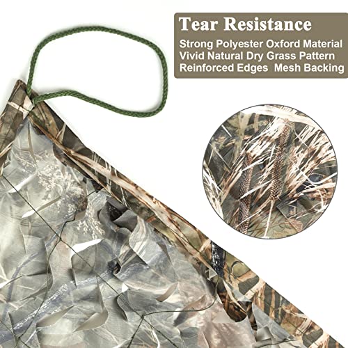 iunio Camo Netting Camouflage Netting, 10ft×10ft, 10x20ft, 20ft×20ft, Mesh Backing Oxford Fabric Camo Net Military Surplus, Hunting Blind for Deer Stand, Party Decorations, Photograph and Car Cover