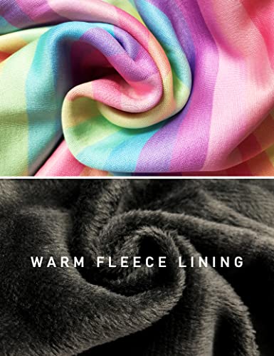 Kiench Girls' Fleece Leggings Winter Warm Thick Printing Kids Pants2