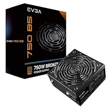 EVGA 750 B5, 80 Plus BRONZE 750W, totalmente modular, modo EVGA ECO, garantia de 5 anos, tamanho compacto de 150 mm, fonte de alimentação 220-B5-0750-V1