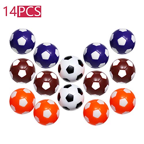 NONE BRAND Foosball Balls Mini Table Soccer Balls 1.4\" (36mm), 14 Pack (Blue, Pink, Dark Red) - Thumbnail 4