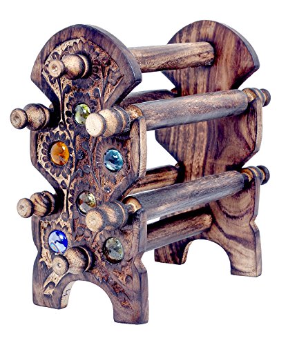 Genius Bird Wooden Antique Bangle Stand - 4 Rods