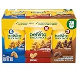 Generic Breakfast Biscuits Variety Packs | 3 Natural Flavors - 12 Chocolate belvitas Snack Packs, 12 Cinnamon Brown Snack Packs, and 12 Blueberry Snack Packs | (Belvita Breakfast Biscuits 36 pack)