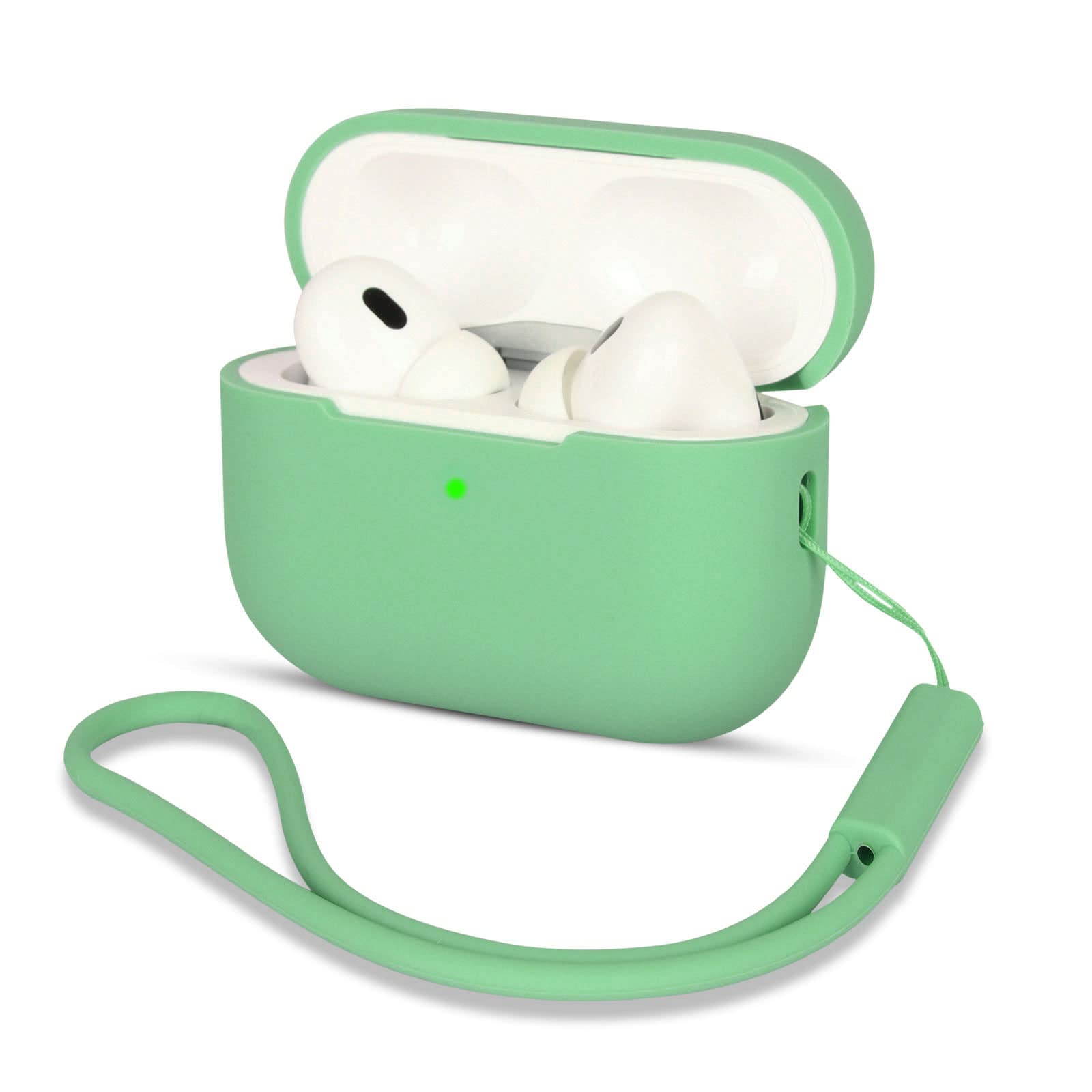 AOTUAO Funda para Airpods Pro 2 Case Cover, Fundas Protectora de Silicona Compatible con AirPods Pro 2 2022 con Silicona Lanyard, Funda Portátil a Prueba de Golpes, LED Frontal Visible, Negro — view 20