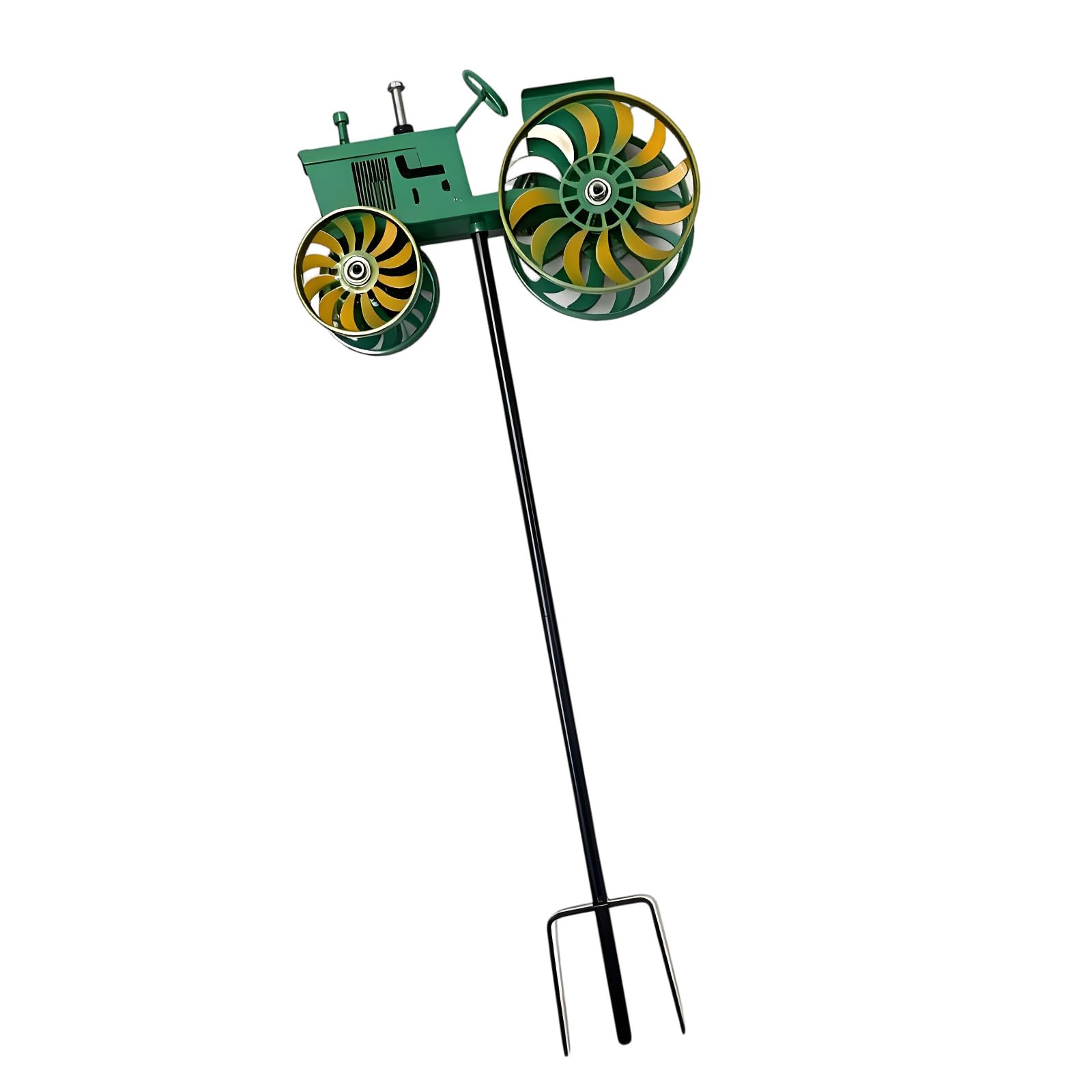 Country Windmill Outdoor Adornment for Backyard Featuring Moving Vanes Patio Combine Windmill Ornament
