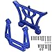 2-Pack Aluminum Front and Rear Shock Tower Set Upgrade Parts for 1/10 Traxxas 2WD Slash Stampede Rustler VXL Blue-Anodized