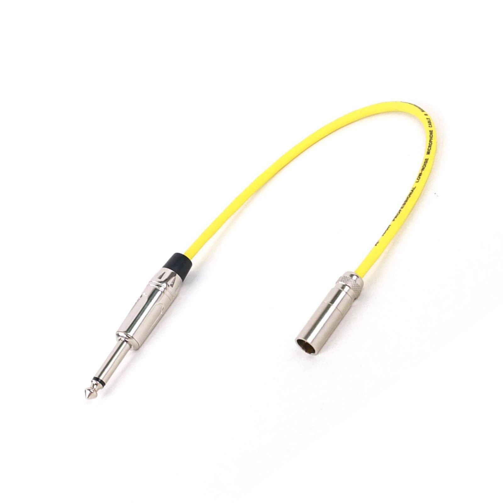 kabel audio instrumentu muzycznego Kabel Przedłużający Do Gitary Basowej, 3-stykowy Mini Jack Żeński/męski 6,35 Mm 1/4" 0,3-30 M(Yellow,0.5M)