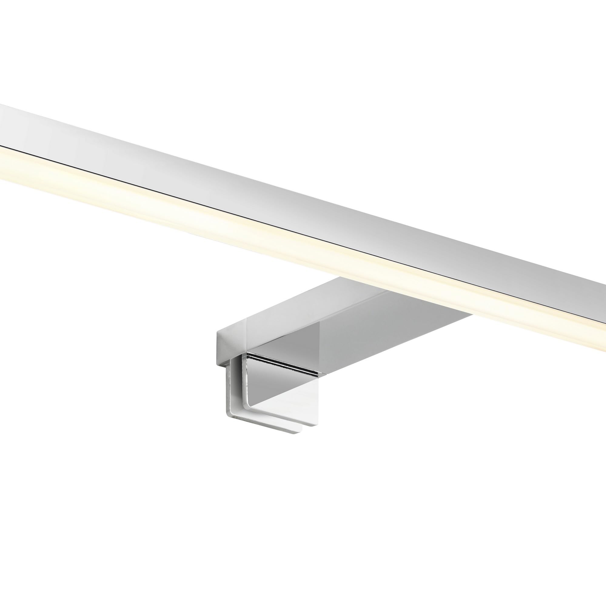 Nordlux Marlee 50 3000 K Applique da parete per bagno in metallo argentato, LED integrato impermeabile, per bagno, bagno e bagni. IP44, classe 2 (doppio isolamento)