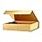 PACKHOME Christmas Gift Box 11.5x8x2.5 Inches, Sturdy Shirt Box with Magnetic Lid for Multiple Occasions (Glossy Gold)