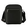 Sac à bandoulière imperméable pour homme en nylon multi-compartiments pour voyage ou usage quotidien, léger et durable, sac décontracté avec sangle réglable et coutures contrastées élégantes, Noir 14 #2