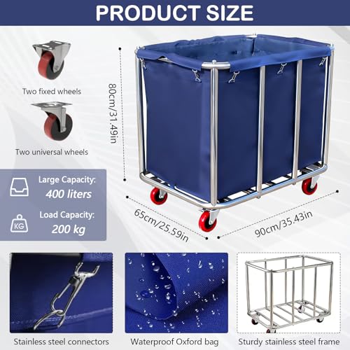Cesto ropa inoxidable con acabados premium y gran capacidad de carga 7