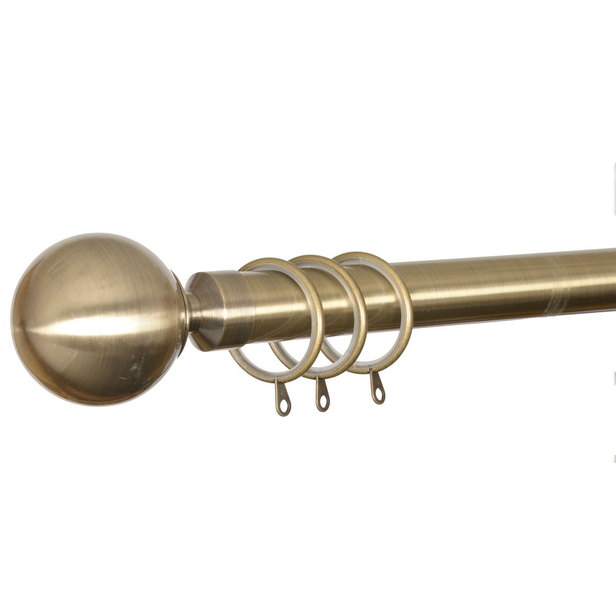 Speedy Silver/Black Ball Curtain Holdback Pair - Antique Brass
