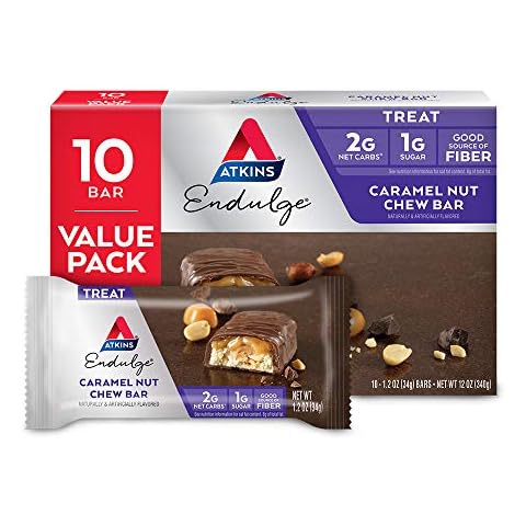 Atkins Endulge Caramel Nut Chew Bar, 10 Count Cover