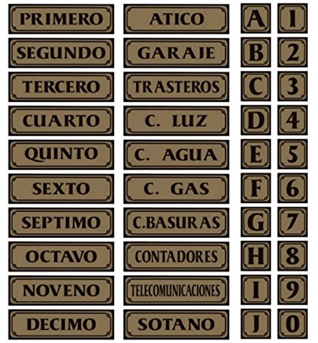 Super Letra Ppb - Placa Señal Adh 090X090Mm Puerta B Alu Oro Superl.