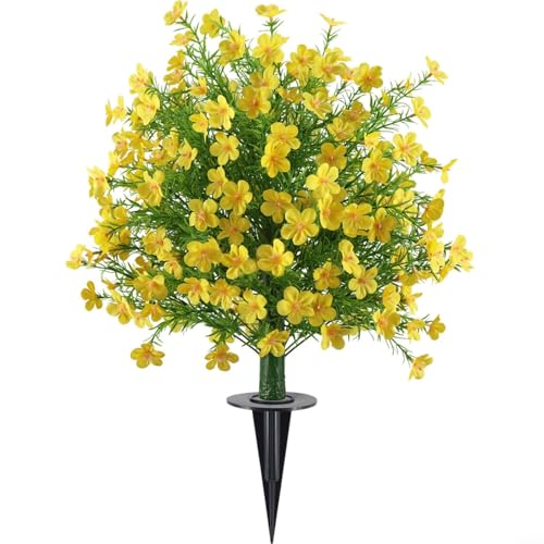 Árbol artificial de boj resistente a rayos UV con estaca para jardín 6