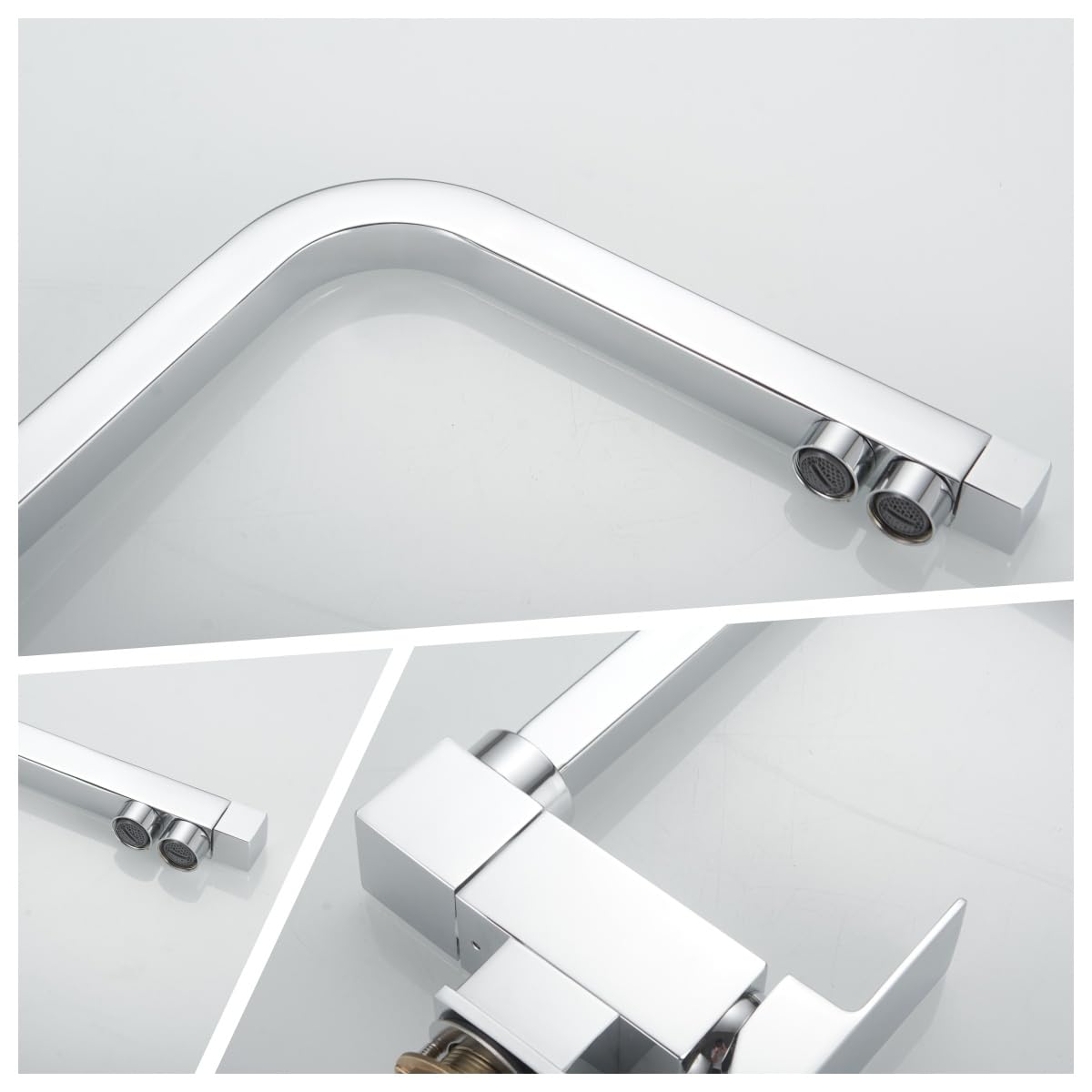 Grifo de cocina extraíble con boquilla giratoria para agua fría y caliente, ideal para sistemas de ósmosis inversa, perfecto para instalaciones de ventanas
