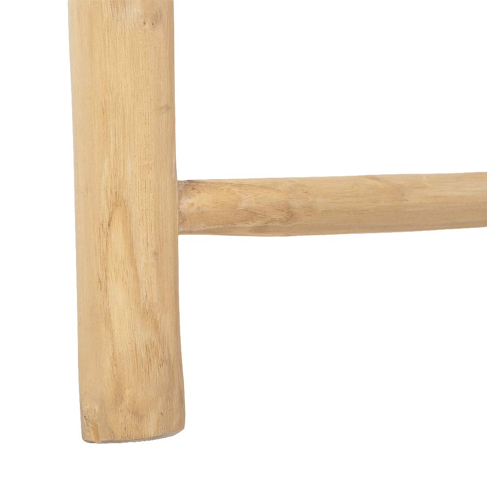 Teak Deko-Leiter KEPALA H180cm Natural Handtuchhalter Kleiderständer Holzleiter