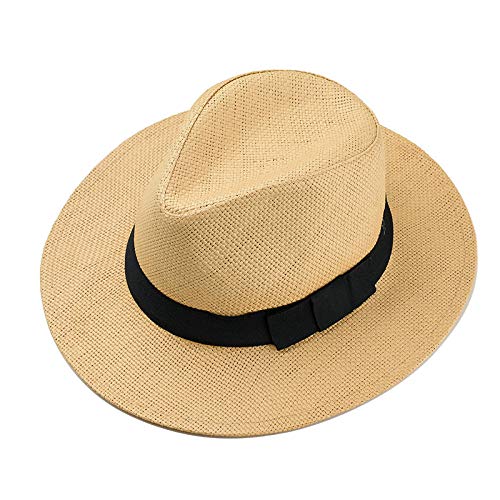 Chapeau de paille jazz pour dame le parasol sauvage et leger de plein air