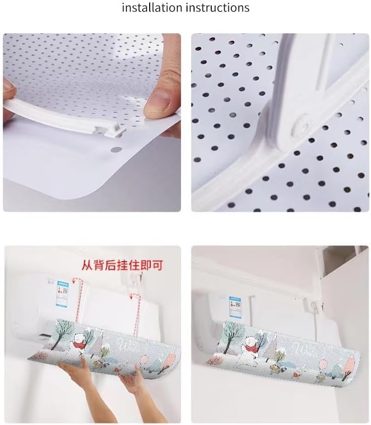 Deflettore per Condizionatore Universale, Deflettore Aria Condizionata per Condizionatori da Parete per Casa/Ufficio,Anziani, Neonati, Donne in Gravidanza