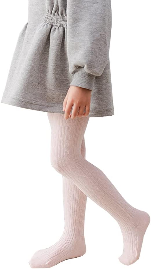 Looching 5 Pack Baby Toddler Girls Cute Cable Knit Cotton Tights Pantyhose Leggings Stocking Pants - Image 3