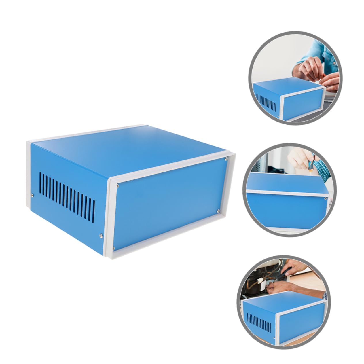 Caja Azul y Eléctricos Metal de Electrónica Proyectos para Bricolaje