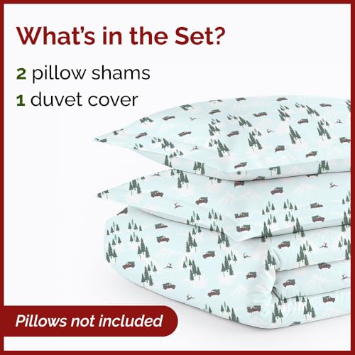 Image of CGK Unlimited Christmas Duvet Cover King Size - 104 x 90, Pickup Trucks