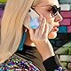 Kireida® Handy-Ring-Griffhalter, Premium-Halterung, 360°-Drehung, Sicherer Halt, Täglicher Komfort für Smartphones und Tablets, Klappbar und Versenkbar (Nebula hellblau)