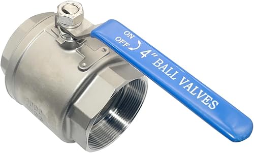 4" manija llena WOG1000 del vinilo de la válvula de bola del puerto de la hembra 316 del NPT 316