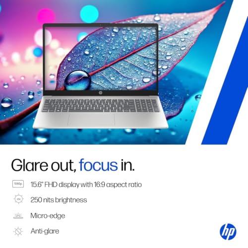 Image of HP 15 (i5 14th Gen), Intel Core 5-120U, 16GB RAM, 512GB SSD, FHD, Anti-Glare, 15.6'' /39.6cm, Win11, M365 Basic(1yr), Office24, Silver,1.59kg, fd0664TU, FHD Camera w /Shutter, Backlit Laptop