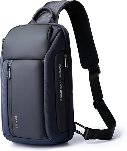 BANGE Bolso bandolera, bolso impermeable para el pecho para hombre, bolsas de hombro, mochila cruzada para hombres..