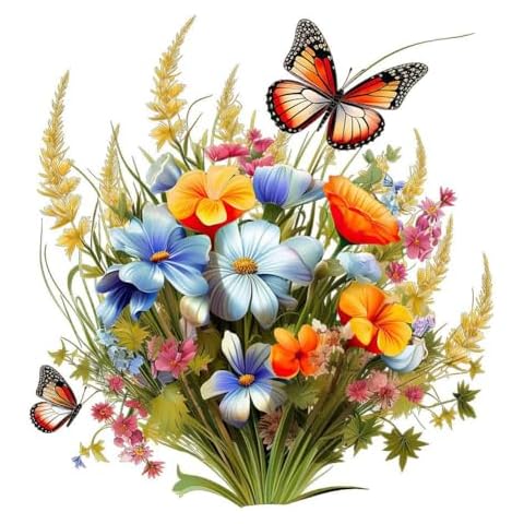 DHliIQQ Butterfly Flower Toilet Cover Stickers Cover