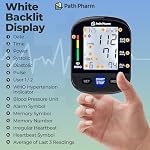 Wrist Blood Pressure Monitor for Home Use — Automatic Digital BP Machine with White Backlit Display, Heart Rate, 2-User 198-Reading Memory, Adjustable 135-195mm Wristband, Canadian Brand