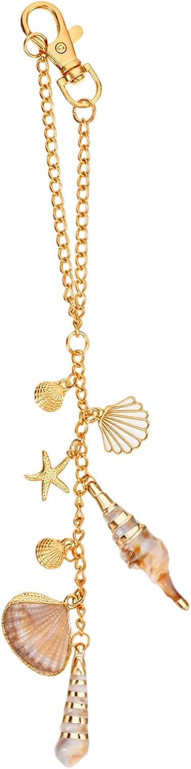 Sea Shells Car Decor,Coastal Hanging Rear View Mirror Charm Accessories