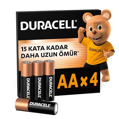 Duracell AA Alkalin Kalem Pil (4'lü paket) 1,5 V LR6/MN1500