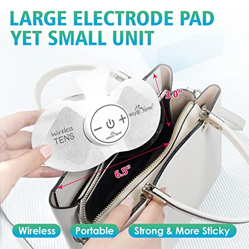 Wireless Tens Unit Muscle Stimulator: Easy@Home Back Pain Relief Leg Tens Machine Massager App Controlled | Powered By Mypainoff App Ios & Android App | Electronic Pain Therapy Management Ehe015Ble #TOP6